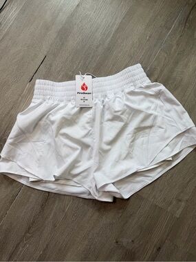 Women's White Athletic Shorts